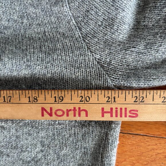 Vintage Campus Wool Sweater Mens L Tall Man Cardigan Grandpa 70s 80s Gray USA - Picture 6 of 7